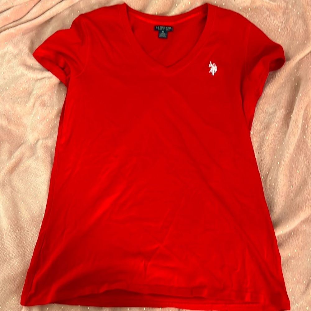 red polo shirt